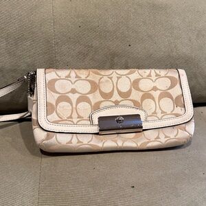 Coach Kristin Signature Satin Slim Wristlet Clutch